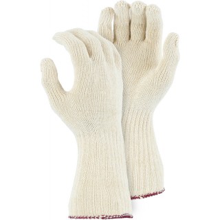 81-3403EL Majestic® Glove Medium Weight 100% Cotton Knit Glove with Extra Long Cuff, White